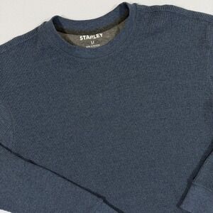 STANLEY Workwear Mens Long Sleeve Thermal Knit Crew Neck Shirt Blue Sz Med NWT